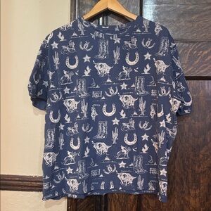 We The Free, Free People Western Print Oversized T Shirt